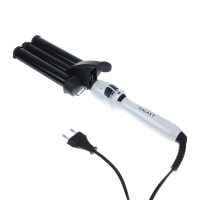 Плойка Galaxy GL 4606, 70 Вт, керамическое покрытие, d=22 мм, 200&deg;C, белая