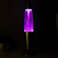 Светильник ночник Лава "Смерч" серебро 35,5 см RISALUX