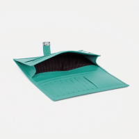 Кошелёк женский на кнопке, цвет бирюзовый