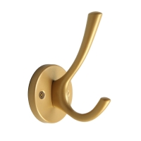 Крючок мебельный CAPPIO SIMPLE, двухрожковый, матовое золото