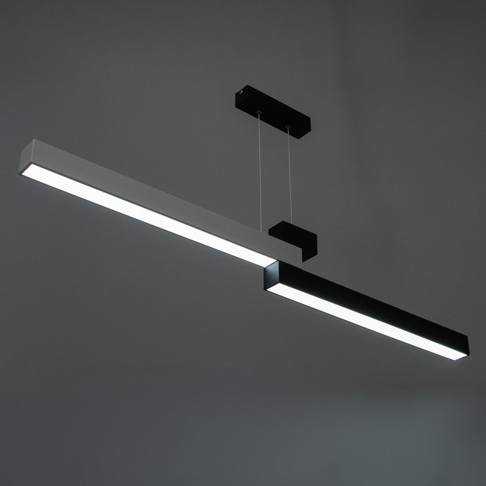 Светильник с ПДУ Светильник с ПДУ "Селия" LED 20Вт 3000-6000К бело-черный 120х100 см