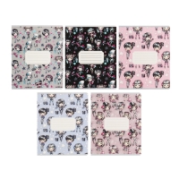 Комплект тетрадей из 10 штук, 12 листов в линию Calligrata "На Стиле", обложка мелованный картон, ВД-лак, блок №2, белизна 75% (серые листы), 5 видов по 2 штуки