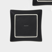 Набор тарелок керамических Magistro Matt black, 15&times;2 см, 2 шт