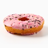 Печенье пончик &laquo;Клубничный взрыв&raquo; с клубникой, 40 г.