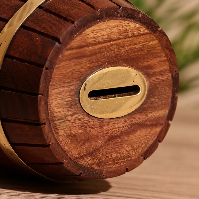 Копилка Копилка "Бочка" 10х10х12 см, манговое дерево