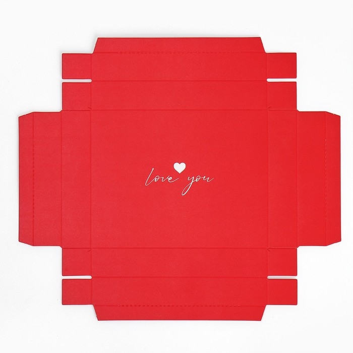 Коробка подарочная складная с 3D эффектом, упаковка, &laquo;Love you&raquo;, 18 х 14 х 23 см
