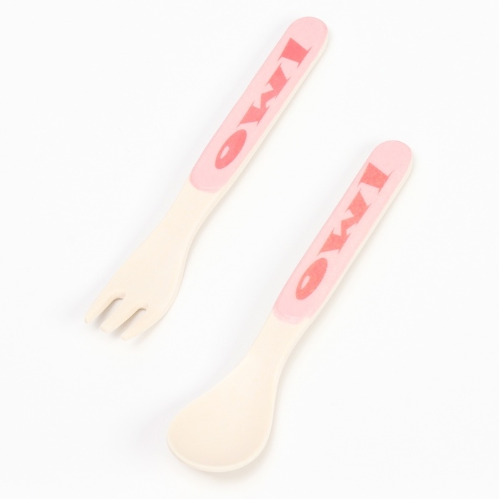 Набор детской посуды из бамбука &laquo;Совушка&raquo;, 5 предметов: тарелка, миска, стакан, столовые приборы