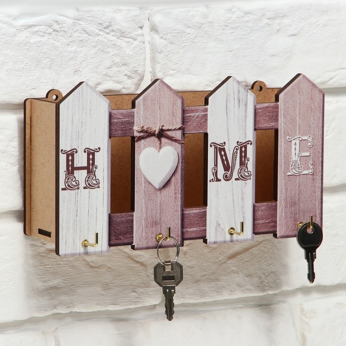 Ключница настенная HOME, 22,7 х 12,2 см.