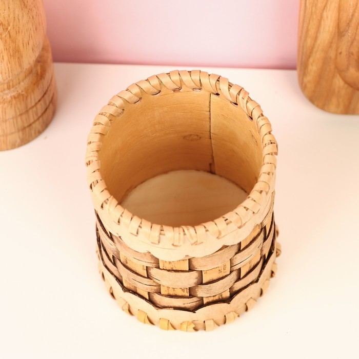 Туес «Велюр», плетеный, 6х6х9 см, береста Туес «Велюр», плетеный, 6х6х9 см, береста