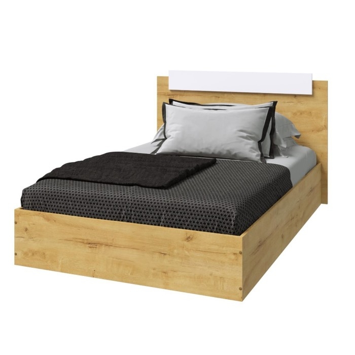 Кровать ЭКО 900х2000 дуб вотан/Белый Кровать ЭКО 900х2000 дуб вотан/Белый