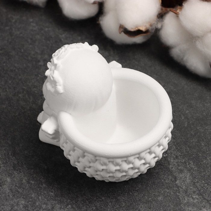 Подсвечник "Ангел с корзинкой" 9х6,5х7см