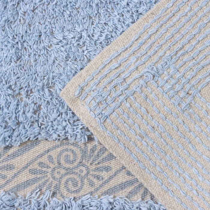 Коврик для дома Доляна «Вензель», 40×60 см, цвет голубой Коврик для дома Доляна «Вензель», 40×60 см, цвет голубой