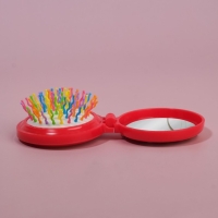 Расчёска массажная, складная, с зеркалом, d = 6,5 см, рисунок МИКС Расчёска массажная, складная, с зеркалом, d = 6,5 см, рисунок МИКС