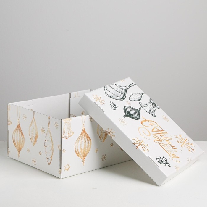 Коробка подарочная новогодняя складная &laquo;Новый год&raquo;, 31,2 х 25,6 х 16,1 см, Новый год