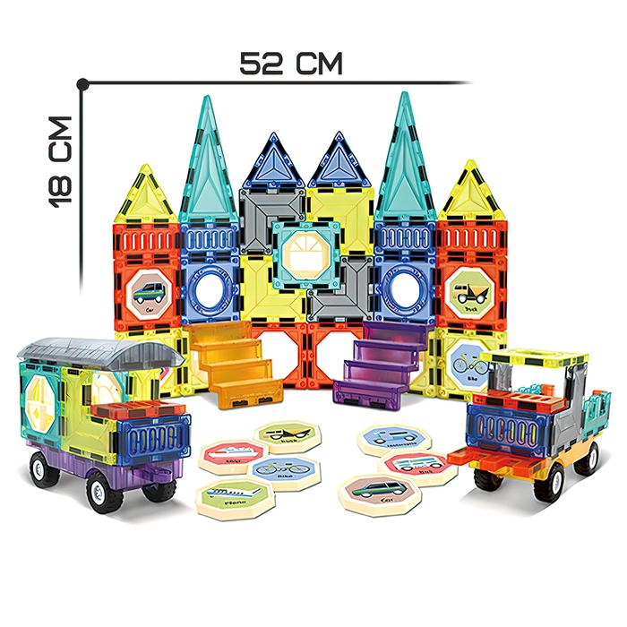 Конструктор магнитный &laquo;Город&raquo;, 71 деталь