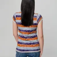 Футболка женская RAYET LADY двусторонняя, оранжевый/фиолетовый , размер XXL