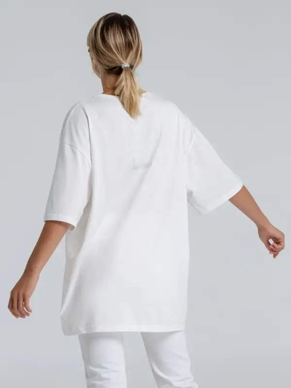 Футболка оверсайз &laquo;Чистая соль&raquo;, молочно-белая, размер XS/S (44-46)