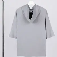 Футболка оверсайз унисекс с капюшоном Neofit, светло-серая, размер XS/S