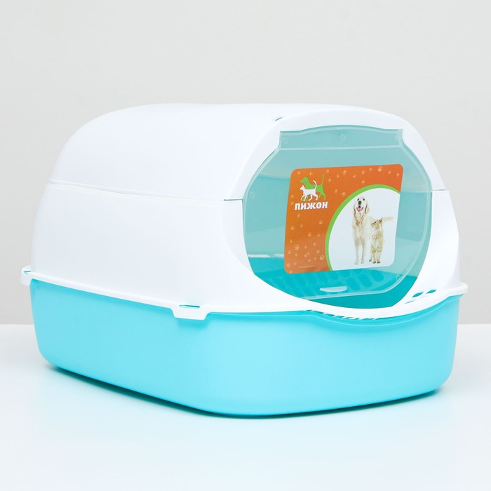 Туалет-домик 43 х 32 х 28 см, бело-голубой Туалет-домик 43 х 32 х 28 см, бело-голубой