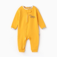 Комбинезон детский (3 шт.), цвет оранжевый/леопард/белый, рост 86 см