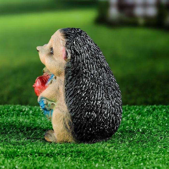 Садовая фигура Садовая фигура "Ежик с цветами" 12х11х15см