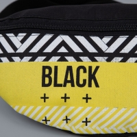 Сумка поясная Black, 32 х 8 х15 см, отд на молнии, наружный карман, цвет чёрный