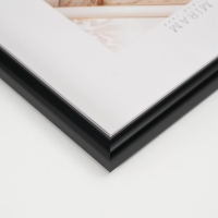 Фоторамка пластик Gallery 20х20 см, 636477-22, чёрный с серебром (пластиковый экран)