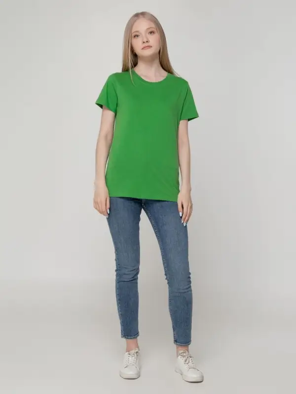 Футболка женская T-bolka Lady ярко-зеленая, размер S