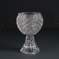 Подсвечник стекло на 1 свечу d=3 см "Ромбы" прозрачный 8х8х11 см Подсвечник стекло на 1 свечу d=3 см "Ромбы" прозрачный 8х8х11 см