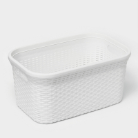 Корзина для глаженого белья &laquo;Ротанг&raquo;, 32 л, 50&times;31&times;25 см, цвет белый