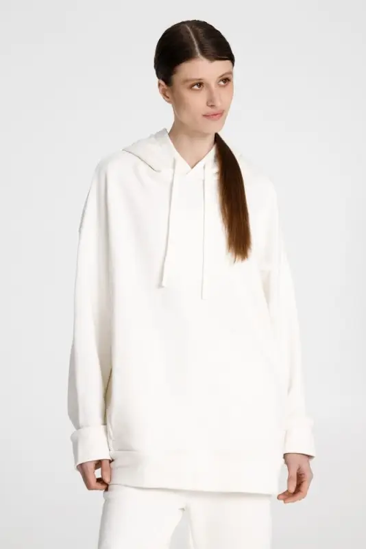 Худи унисекс H2, молочно-белое, размер XS/S