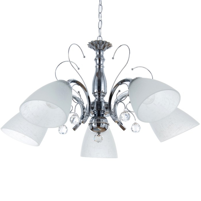 Люстра Люстра "Цинния" 5х40Вт Е27 хром 59х59х92(52)см