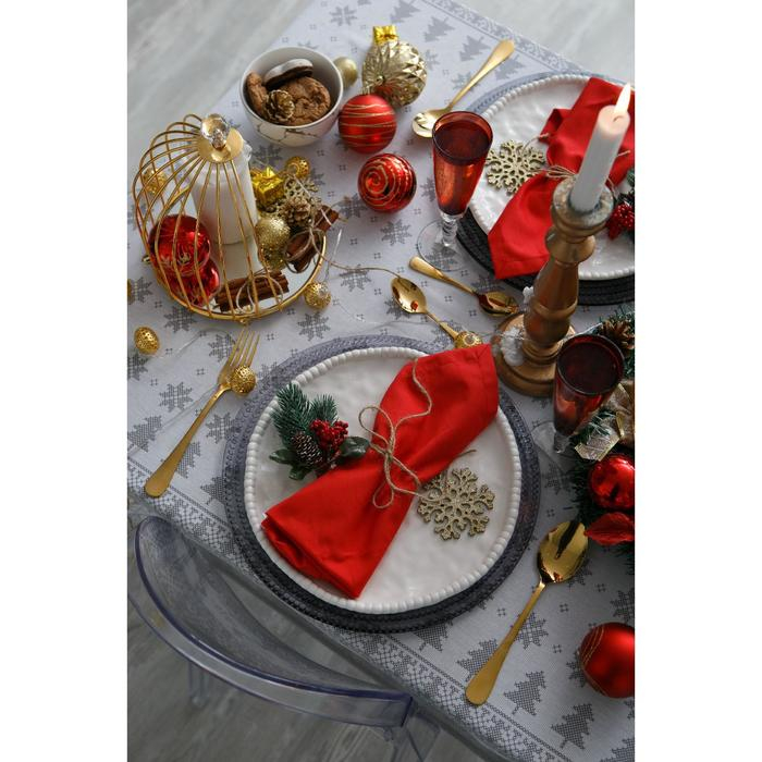 Скатерть "Сканди стиль" 180х146 см, 100% хлопок, 164 г/м2