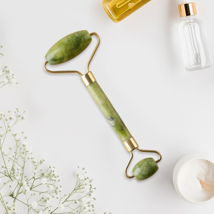 Массажёр, гуаша, для лица и зоны декольте «Йога», кальцит, серпентин 14,2 х 5,5 Массажёр, гуаша, для лица и зоны декольте «Йога», кальцит, серпентин 14,2 х 5,5