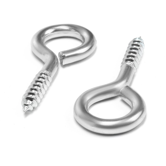 Шуруп-кольцо ТУНДРА, для строительных лесов, оцинкованный, 6x70 мм, 10 шт