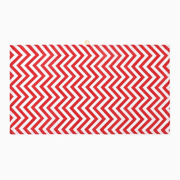 Полотенце Зигзаг, 35х60см, красный, вафля 120г/м, хл100%