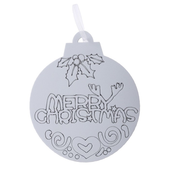 Ёлочное украшение под раскраску «Merry Christmas» 4 шт., кисть Ёлочное украшение под раскраску «Merry Christmas» 4 шт., кисть