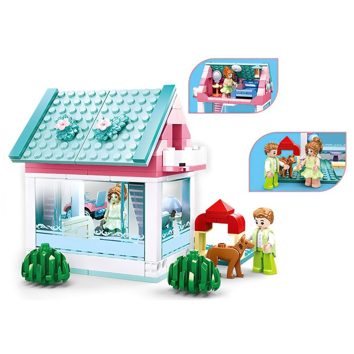 Конструктор «Розовая Мечта. Загородный дом», 3 фигурки в наборе, 244 детали Конструктор «Розовая Мечта. Загородный дом», 3 фигурки в наборе, 244 детали