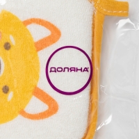Мочалка детская для купания Доляна &laquo;Лиса&raquo;, 12&times;8 см, цвет МИКС