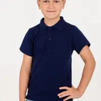 Рубашка поло детская Virma Kids, темно-синяя, 12 лет