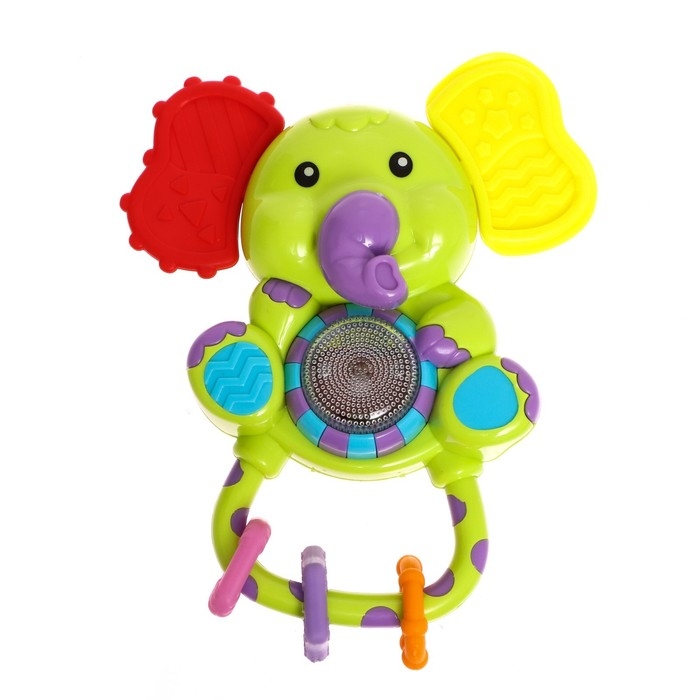 Музыкальная погремушка, звук, свет, цвета МИКС