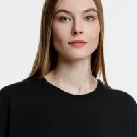 Футболка оверсайз унисекс Base Space, черная, размер M/L