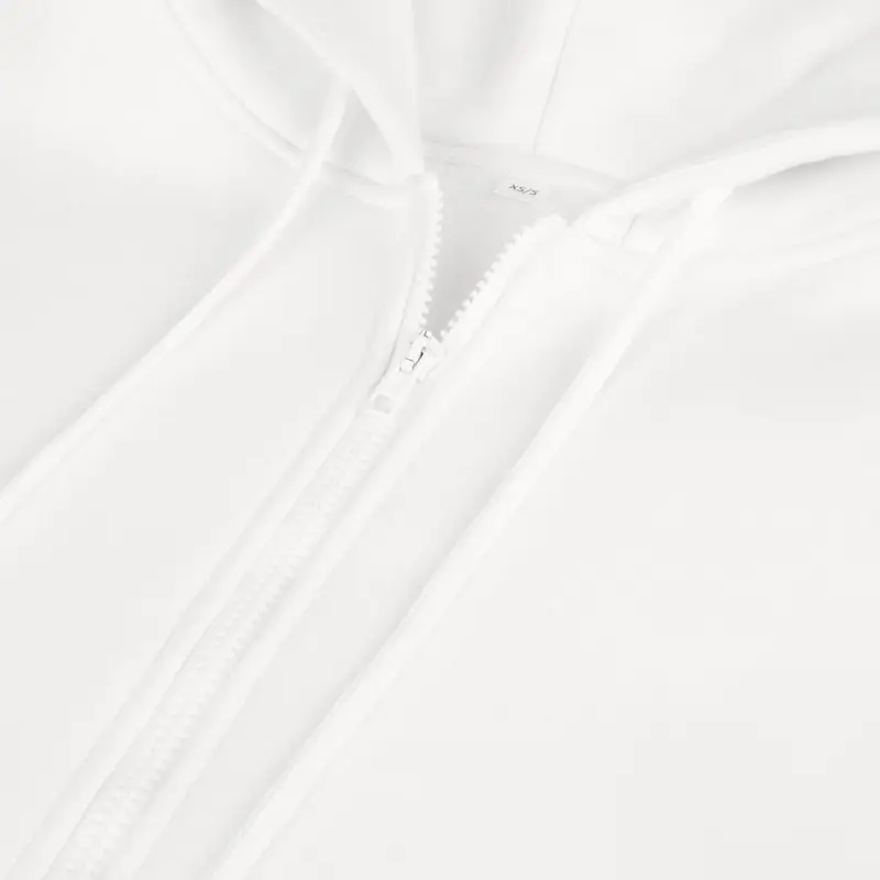 Толстовка унисекс оверсайз Zippy, белая, размер XS/S