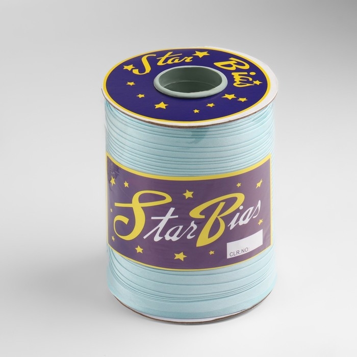 Косая бейка, атласная, 15 мм &times; 132 &plusmn; 1 м, цвет небесно-голубой №9079