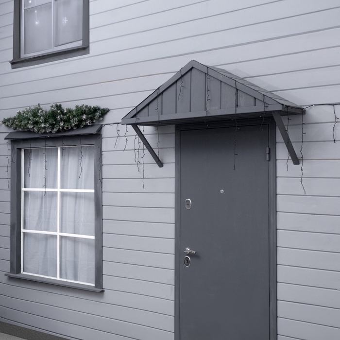 Гирлянда «Бахрома» 12 × 0.7 м, IP44, УМС, тёмная нить, 240 LED, свечение мульти, 220 В Гирлянда «Бахрома» 12 × 0.7 м, IP44, УМС, тёмная нить, 240 LED, свечение мульти, 220 В