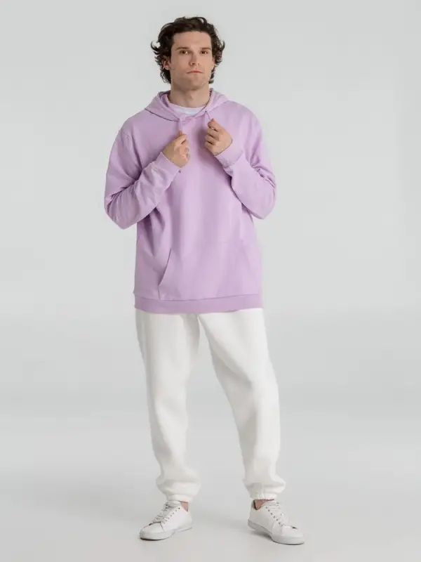 Толстовка с капюшоном унисекс Hoodie, сиреневая, размер XS
