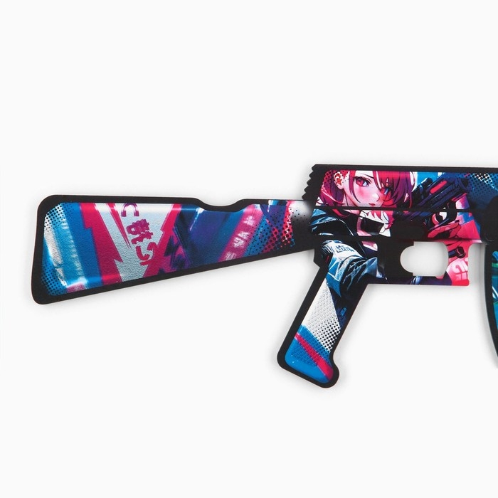 Деревянное оружие, детское сувенирное &laquo;Аниме-неон&raquo;, автомат, 42 х 10,8 см