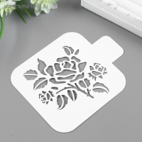 Трафарет пластик "Роза" 9х9 см Трафарет пластик "Роза" 9х9 см