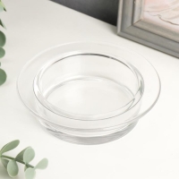 Подсвечник стекло на 1 свечу "Шляпа" прозрачный 3х12,3х12,3 см Подсвечник стекло на 1 свечу "Шляпа" прозрачный 3х12,3х12,3 см