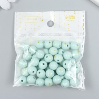 Бусины пластик "Серо-голубые" глянец набор 25 гр d=1 см Бусины пластик "Серо-голубые" глянец набор 25 гр d=1 см